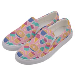 Ice Cream Donut Sweets Candie Men s Canvas Slip Ons by Apenda