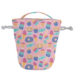 Ice Cream Donut Sweets Candie Drawstring Bucket Bag