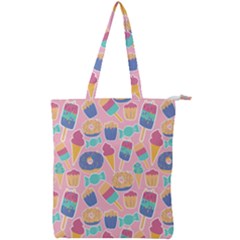 Ice Cream Donut Sweets Candie Double Zip Up Tote Bag by Apenda