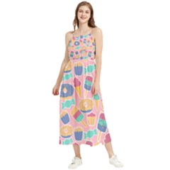 Ice Cream Donut Sweets Candie Boho Sleeveless Summer Dress