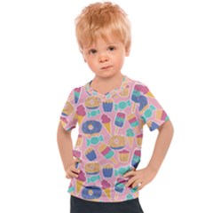 Ice Cream Donut Sweets Candie Kids  Sports T-shirt