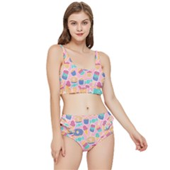 Ice Cream Donut Sweets Candie Frilly Bikini Set