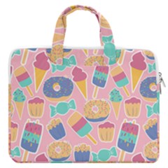 Ice Cream Donut Sweets Candie Macbook Pro 13  Double Pocket Laptop Bag by Apenda