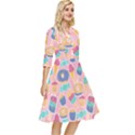 Ice Cream Donut Sweets Candie Classy Knee Length Dress View2