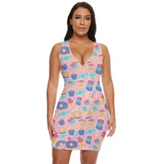 Ice Cream Donut Sweets Candie Draped Bodycon Dress by Apenda