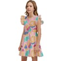 Ice Cream Donut Sweets Candie Kids  Winged Sleeve Dress View2