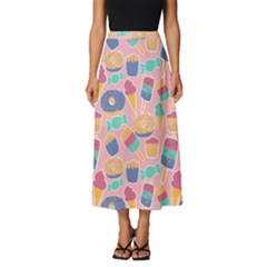 Ice Cream Donut Sweets Candie Classic Midi Chiffon Skirt