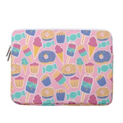 Ice Cream Donut Sweets Candie 14  Vertical Laptop Sleeve Case With Pocket by Apenda