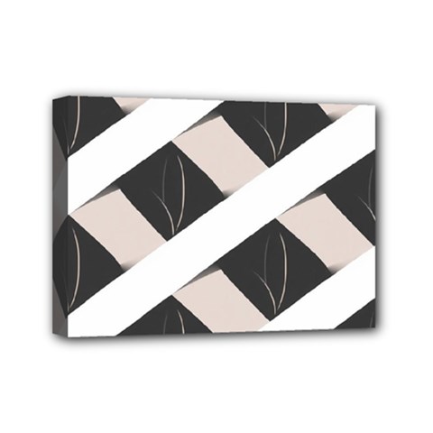 A Minimalist Pattern With Simple Lines And Shapes, Creating A Clean And Modern Aesthetic 07 Mini Canvas 7  X 5  (stretched)