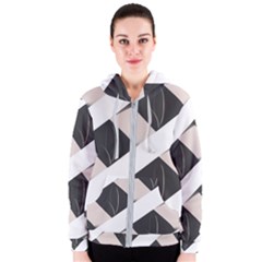 A Minimalist Pattern With Simple Lines And Shapes, Creating A Clean And Modern Aesthetic 07 Women s Zipper Hoodie