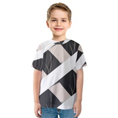 A Minimalist Pattern With Simple Lines And Shapes, Creating A Clean And Modern Aesthetic 07 Kids  Sport Mesh T-shirt