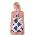 A Minimalist Pattern With Simple Lines And Shapes, Creating A Clean And Modern Aesthetic 07 Boyleg Halter Swimsuit  View2