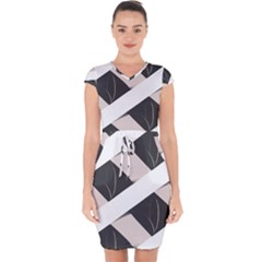 A Minimalist Pattern With Simple Lines And Shapes, Creating A Clean And Modern Aesthetic 07 Capsleeve Drawstring Dress 