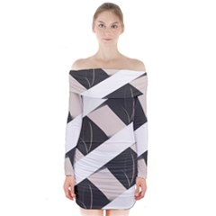 A Minimalist Pattern With Simple Lines And Shapes, Creating A Clean And Modern Aesthetic 07 Long Sleeve Off Shoulder Dress