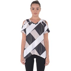 A Minimalist Pattern With Simple Lines And Shapes, Creating A Clean And Modern Aesthetic 07 Cut Out Side Drop T-shirt