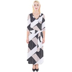 A Minimalist Pattern With Simple Lines And Shapes, Creating A Clean And Modern Aesthetic 07 Quarter Sleeve Wrap Maxi Dress