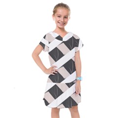 A Minimalist Pattern With Simple Lines And Shapes, Creating A Clean And Modern Aesthetic 07 Kids  Drop Waist Dress