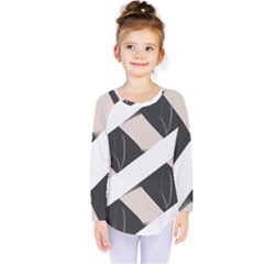 A Minimalist Pattern With Simple Lines And Shapes, Creating A Clean And Modern Aesthetic 07 Kids  Long Sleeve T-shirt