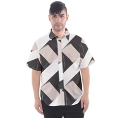 A Minimalist Pattern With Simple Lines And Shapes, Creating A Clean And Modern Aesthetic 07 Men s Short Sleeve Shirt