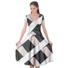 A Minimalist Pattern With Simple Lines And Shapes, Creating A Clean And Modern Aesthetic 07 Cap Sleeve Wrap Front Dress