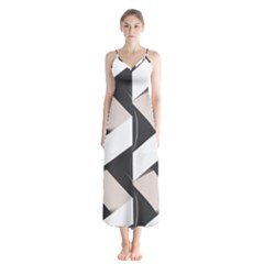 A Minimalist Pattern With Simple Lines And Shapes, Creating A Clean And Modern Aesthetic 07 Button Up Chiffon Maxi Dress