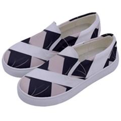 A Minimalist Pattern With Simple Lines And Shapes, Creating A Clean And Modern Aesthetic 07 Kids  Canvas Slip Ons