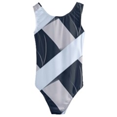 A Minimalist Pattern With Simple Lines And Shapes, Creating A Clean And Modern Aesthetic 07 Kids  Cut-out Back One Piece Swimsuit