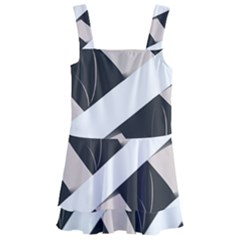 A Minimalist Pattern With Simple Lines And Shapes, Creating A Clean And Modern Aesthetic 07 Kids  Layered Skirt Swimsuit