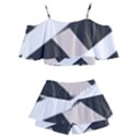 A Minimalist Pattern With Simple Lines And Shapes, Creating A Clean And Modern Aesthetic 07 Kids  Off Shoulder Skirt Bikini View2