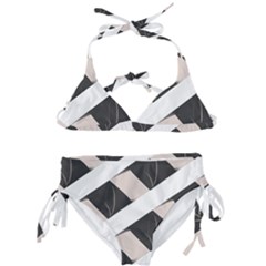 A Minimalist Pattern With Simple Lines And Shapes, Creating A Clean And Modern Aesthetic 07 Kids  Classic Bikini Set