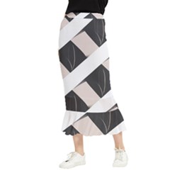 A Minimalist Pattern With Simple Lines And Shapes, Creating A Clean And Modern Aesthetic 07 Maxi Fishtail Chiffon Skirt by myclothy