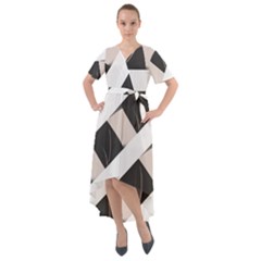 A Minimalist Pattern With Simple Lines And Shapes, Creating A Clean And Modern Aesthetic 07 Front Wrap High Low Dress