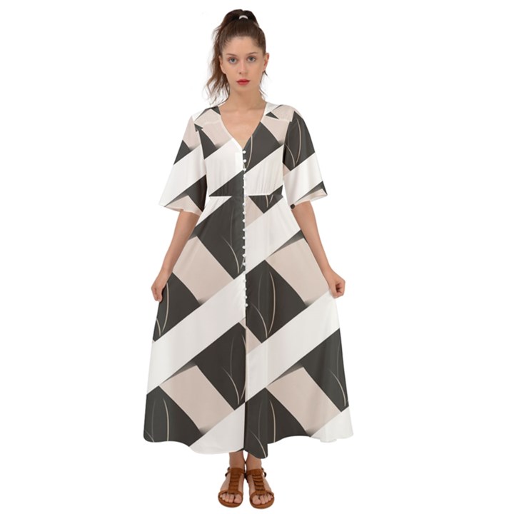 A Minimalist Pattern With Simple Lines And Shapes, Creating A Clean And Modern Aesthetic 07 Kimono Sleeve Boho Dress