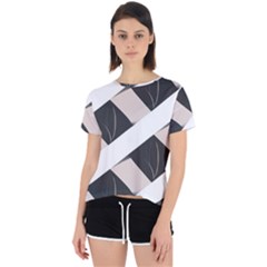 A Minimalist Pattern With Simple Lines And Shapes, Creating A Clean And Modern Aesthetic 07 Open Back Sport T-shirt