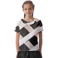 A Minimalist Pattern With Simple Lines And Shapes, Creating A Clean And Modern Aesthetic 07 Kids  Frill Chiffon Blouse