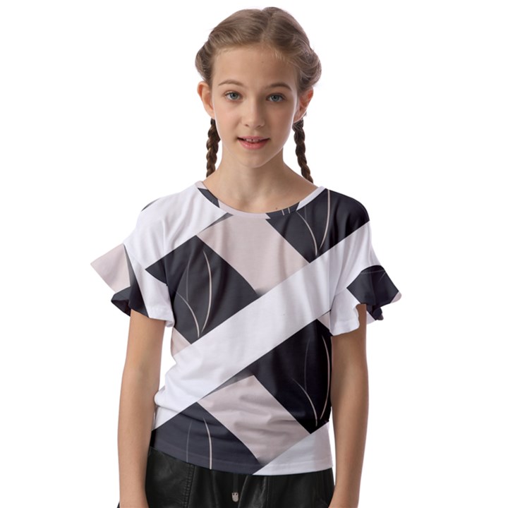 A Minimalist Pattern With Simple Lines And Shapes, Creating A Clean And Modern Aesthetic 07 Kids  Cut Out Flutter Sleeves