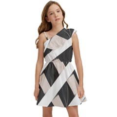 A Minimalist Pattern With Simple Lines And Shapes, Creating A Clean And Modern Aesthetic 07 Kids  One Shoulder Party Dress