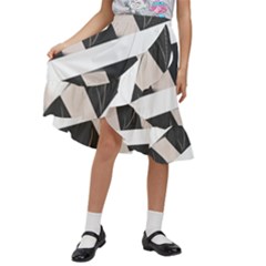 A Minimalist Pattern With Simple Lines And Shapes, Creating A Clean And Modern Aesthetic 07 Kids  Ruffle Flared Wrap Midi Skirt