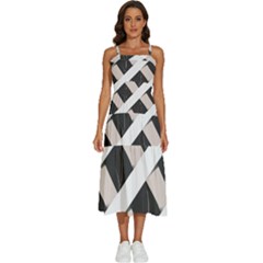 A Minimalist Pattern With Simple Lines And Shapes, Creating A Clean And Modern Aesthetic 07 Sleeveless Shoulder Straps Boho Dress