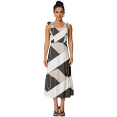 A Minimalist Pattern With Simple Lines And Shapes, Creating A Clean And Modern Aesthetic 07 Tie-strap Tiered Midi Chiffon Dress