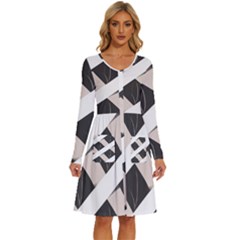 A Minimalist Pattern With Simple Lines And Shapes, Creating A Clean And Modern Aesthetic 07 Long Sleeve Dress With Pocket