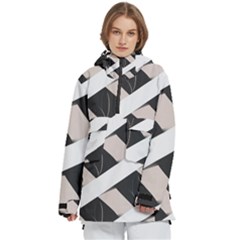 A Minimalist Pattern With Simple Lines And Shapes, Creating A Clean And Modern Aesthetic 07 Women s Pullover Zip Ski And Snowboard Waterproof Breathable Jacket