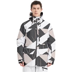 A Minimalist Pattern With Simple Lines And Shapes, Creating A Clean And Modern Aesthetic 07 Men s Multi Pockets Zip Ski And Snowboard Waterproof Breathable Jacket