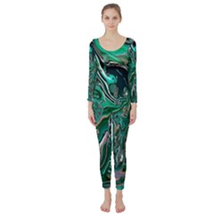 Malachite  Long Sleeve Catsuit