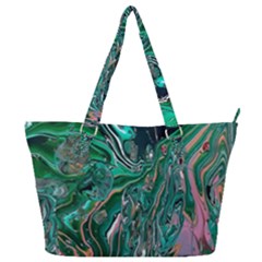 Malachite  Full Print Shoulder Bag by kaleidomarblingart