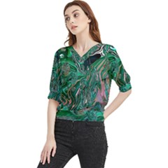 Malachite  Quarter Sleeve Blouse