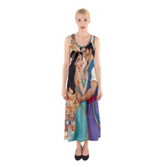 Aladin & Jasmine Wall Art Sleeveless Maxi Dress