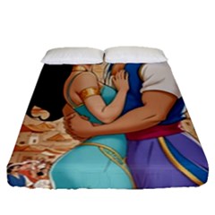 Aladin & Jasmine Wall Art Fitted Sheet (queen Size)