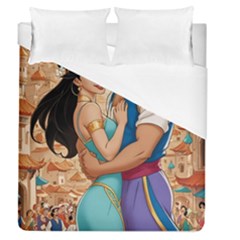 Aladin & Jasmine Wall Art Duvet Cover (queen Size) by Project51