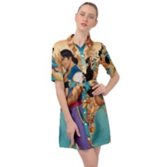 Aladin & Jasmine Wall Art Belted Shirt Dress